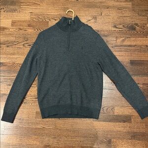 Ralph Lauren Charcoal Zip-Up Sweater